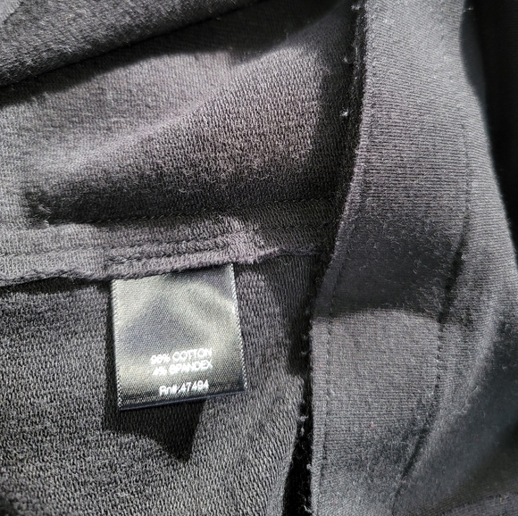 Norma Kamali True Black All In One Dolman Sleeve Stretch Cotton Dress Size XS - Picture 15 of 16